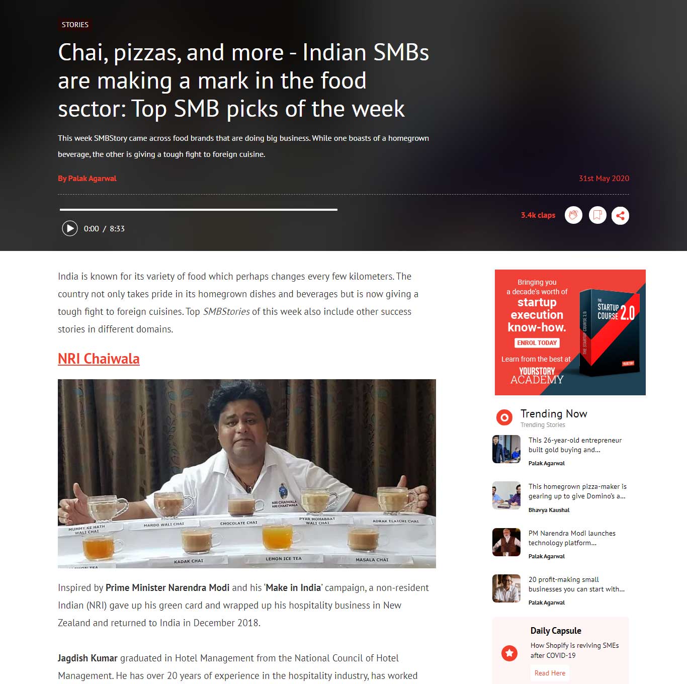 Chai, pizzas, and more - Indian SMBs are making a mark in the food sector: Top SMB picks of the week - Your Story